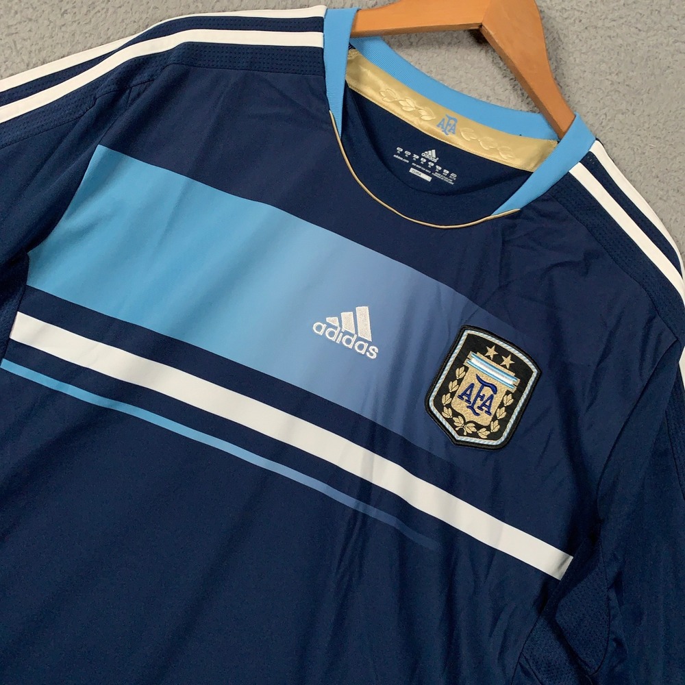 Adidas Argentina AFA Away Jersey Men's XL Navy Blue Soccer Football Shirt Top
